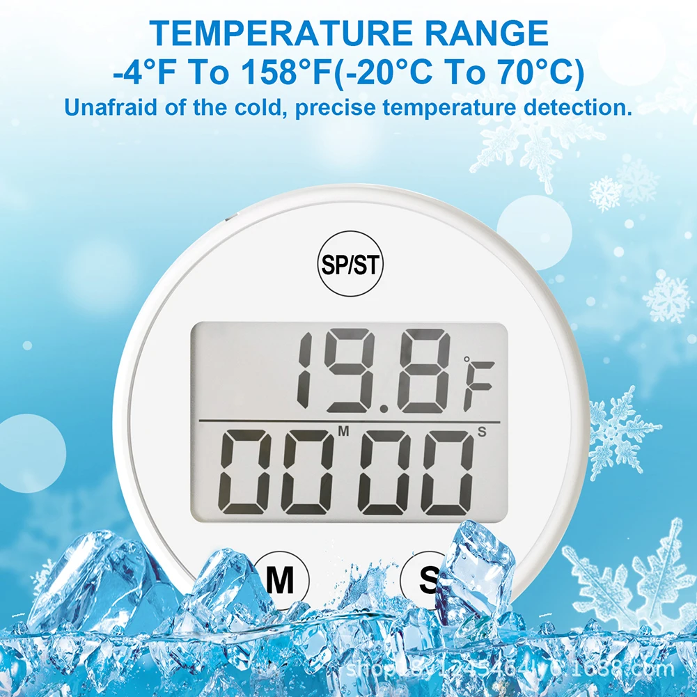 1 stks Drijvende Waterthermometer Ijsbadthermometer Met Timer Automatische Ijsbad Waterthermometer Gereedschapsaccessoires