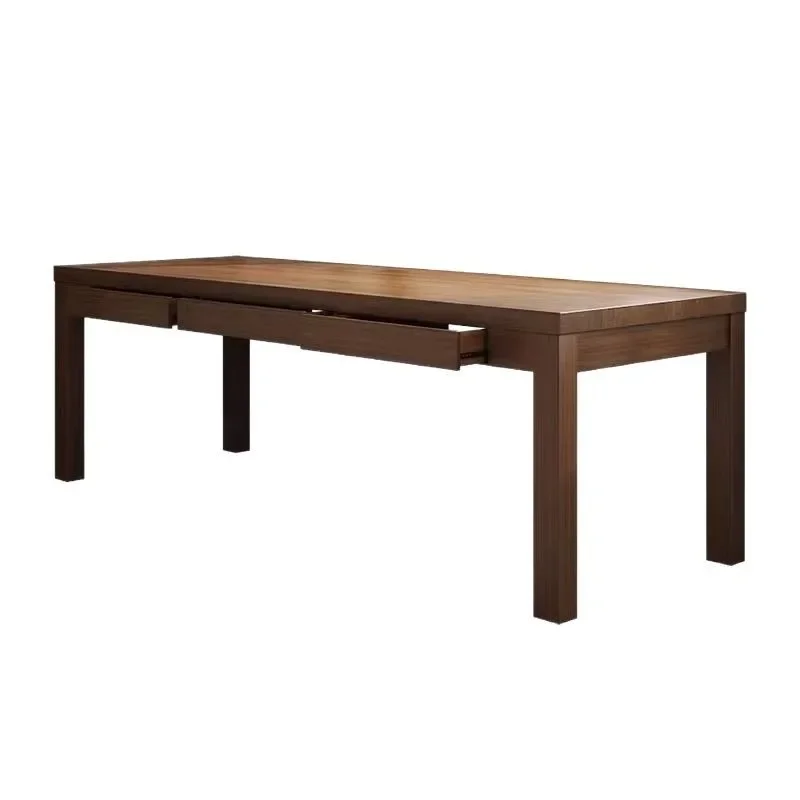 Modern Tribesigns 2 Person Desk with Storage Shelves, Double Computer Desk with Spacious Desktop, Extra Long Study Writing Table