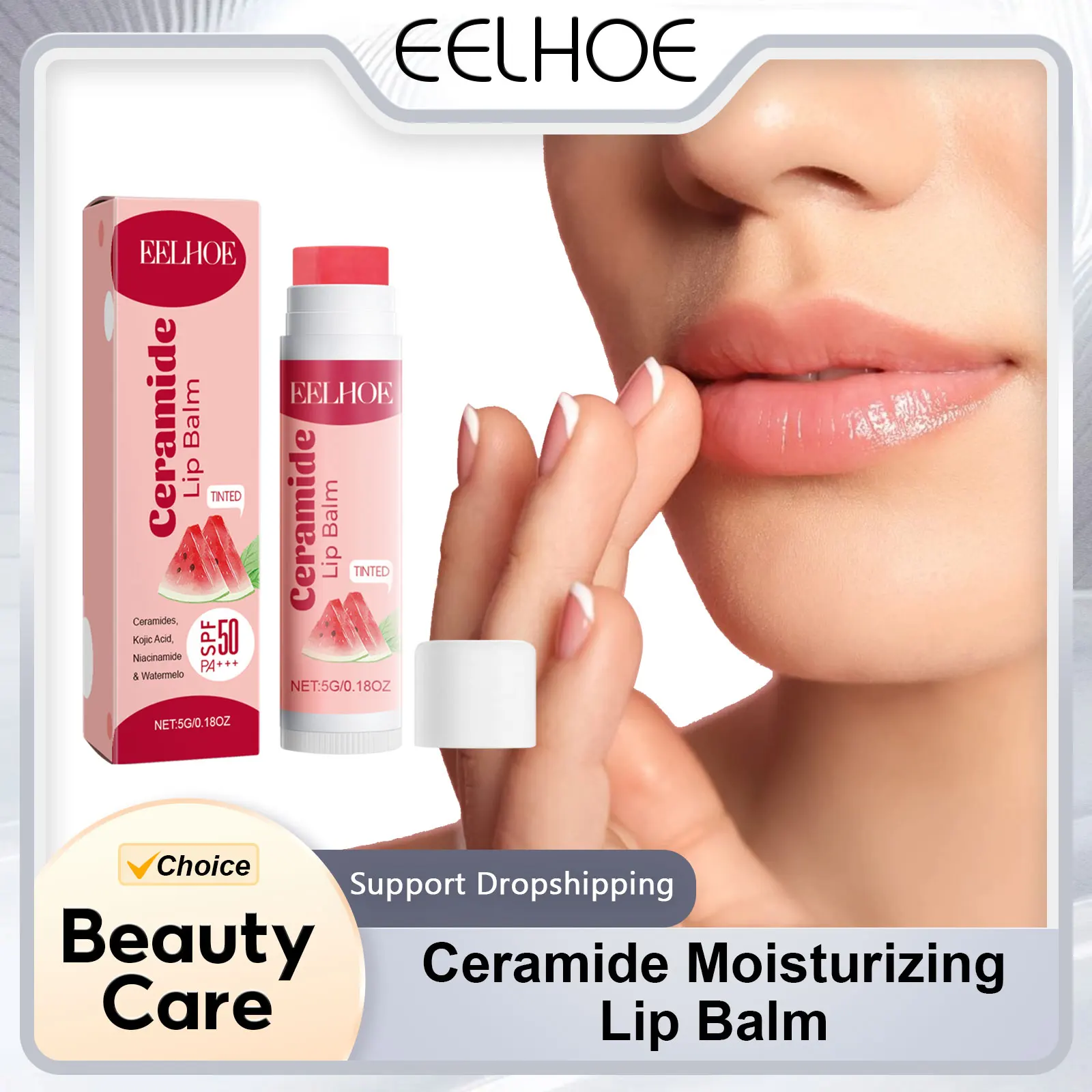 

Ceramide Moisturizing Lip Balm Exfoliating Lip Brightening Waterproof Long Lasting Lipstic Care Plump Nicotinamide Lip Balm 5g