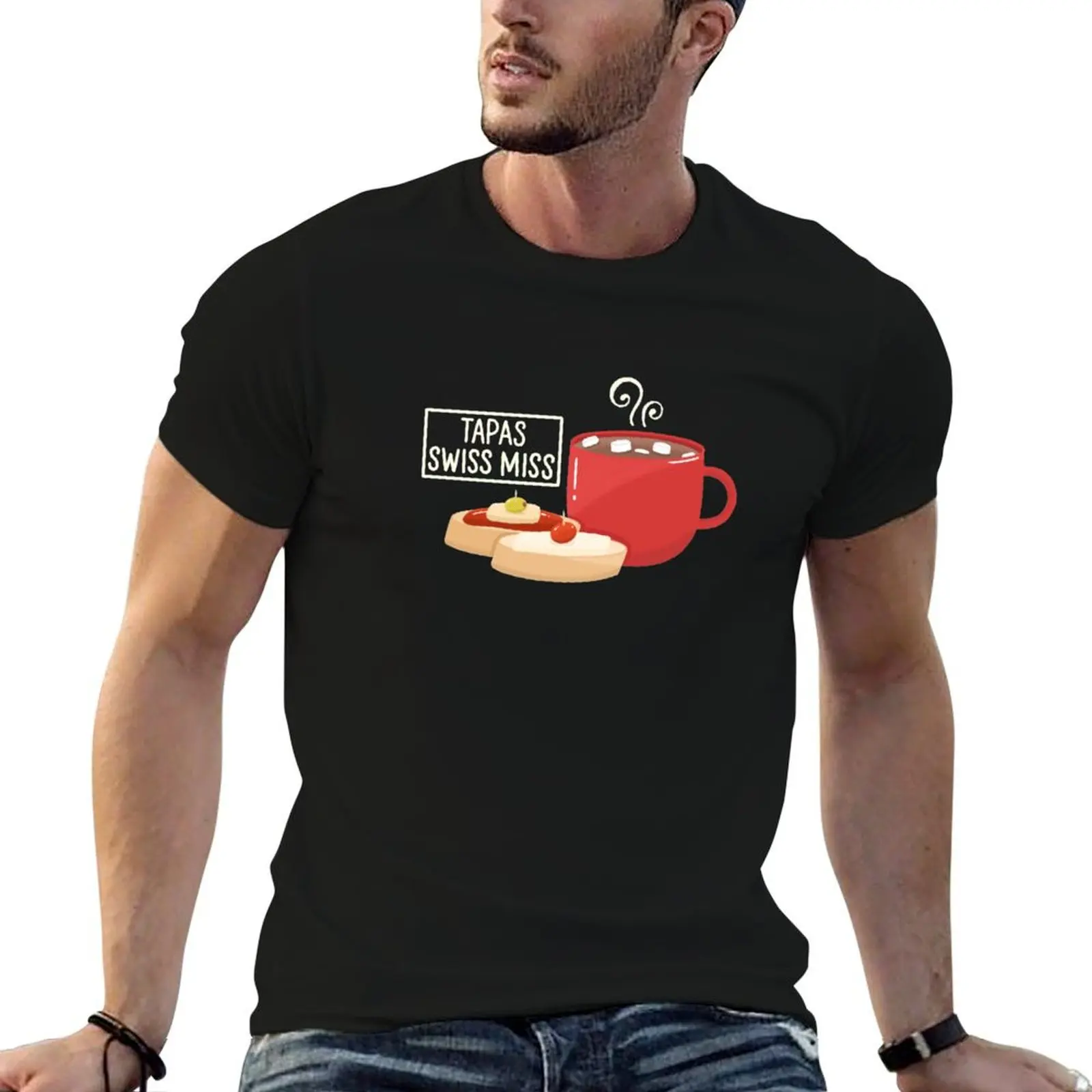 Camiseta The Office Tapas Swiss Miss, camiseta gráfica para hombre, camisetas divertidas, camiseta esencial de humor oscuro