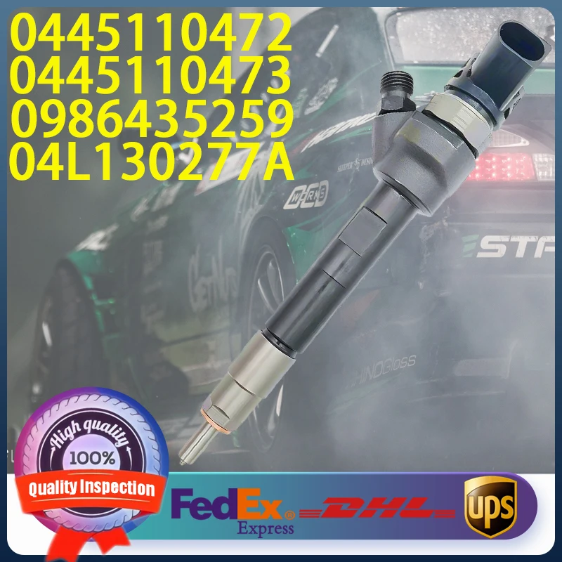 

0445110472 0445110473 0986435259 04L130277A Common Rail Injector For Audi A1 A3 Seat Leon 1.6 Engine