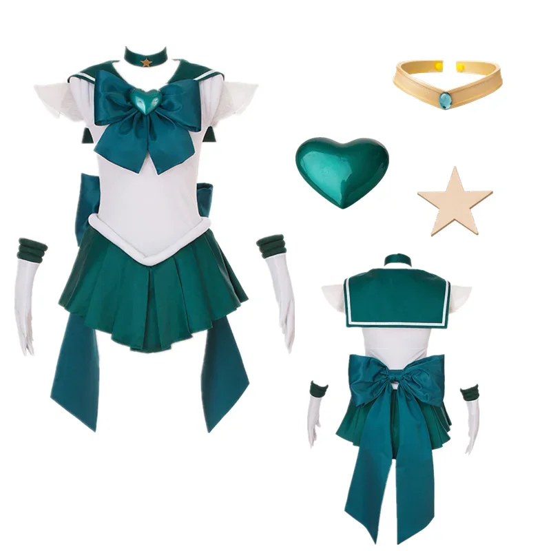 

Anime Cosplay Sailor Stars Sailor Neptune Kaiou Michiru SuperS Suit Women's Dress Cosplay Costume Halloween