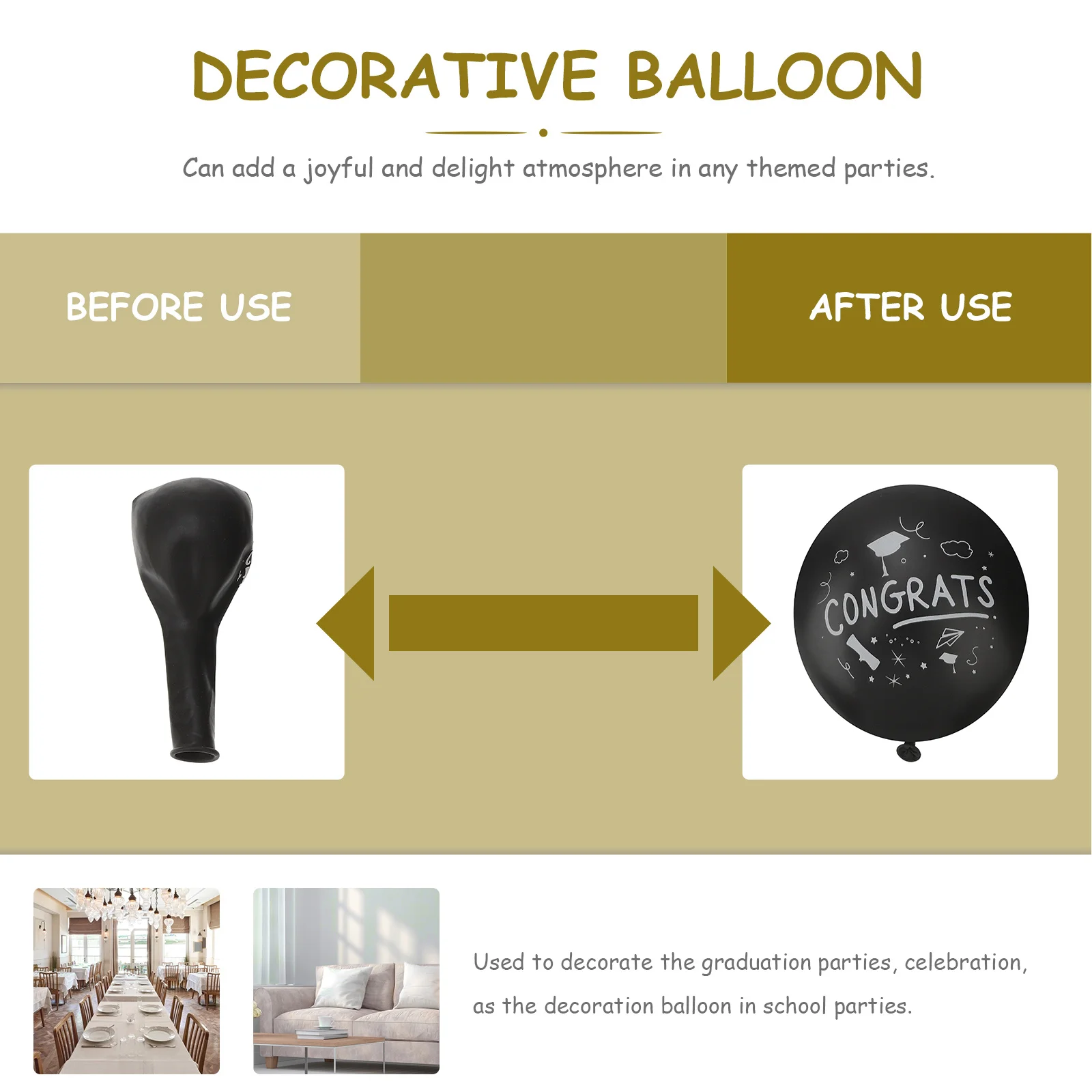 

12Pcs Graduation Balloons Set 12 Inches Latex Party Decoration Supplies Background Ornaments Perfect School Graduation Party