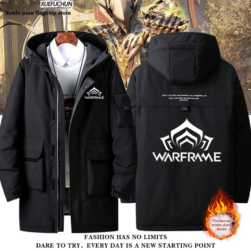 

Мужская пуховая верхняя одежда Warframe Game Themed Jaet из полиэфирного волокна, полиуретана, теплая и слэ на осень и зиму