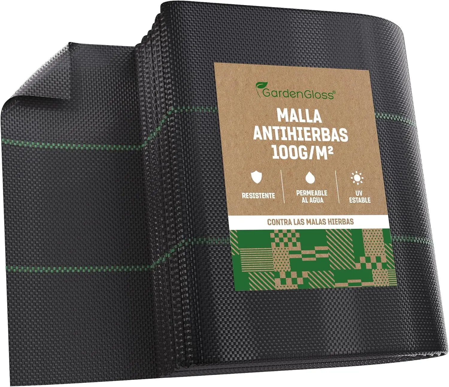 30m2 Malla Antihierbas 100g/m2 - Permeable al Agua y Estable a los Rayos UV - Geotextil Resistente al desgarro para