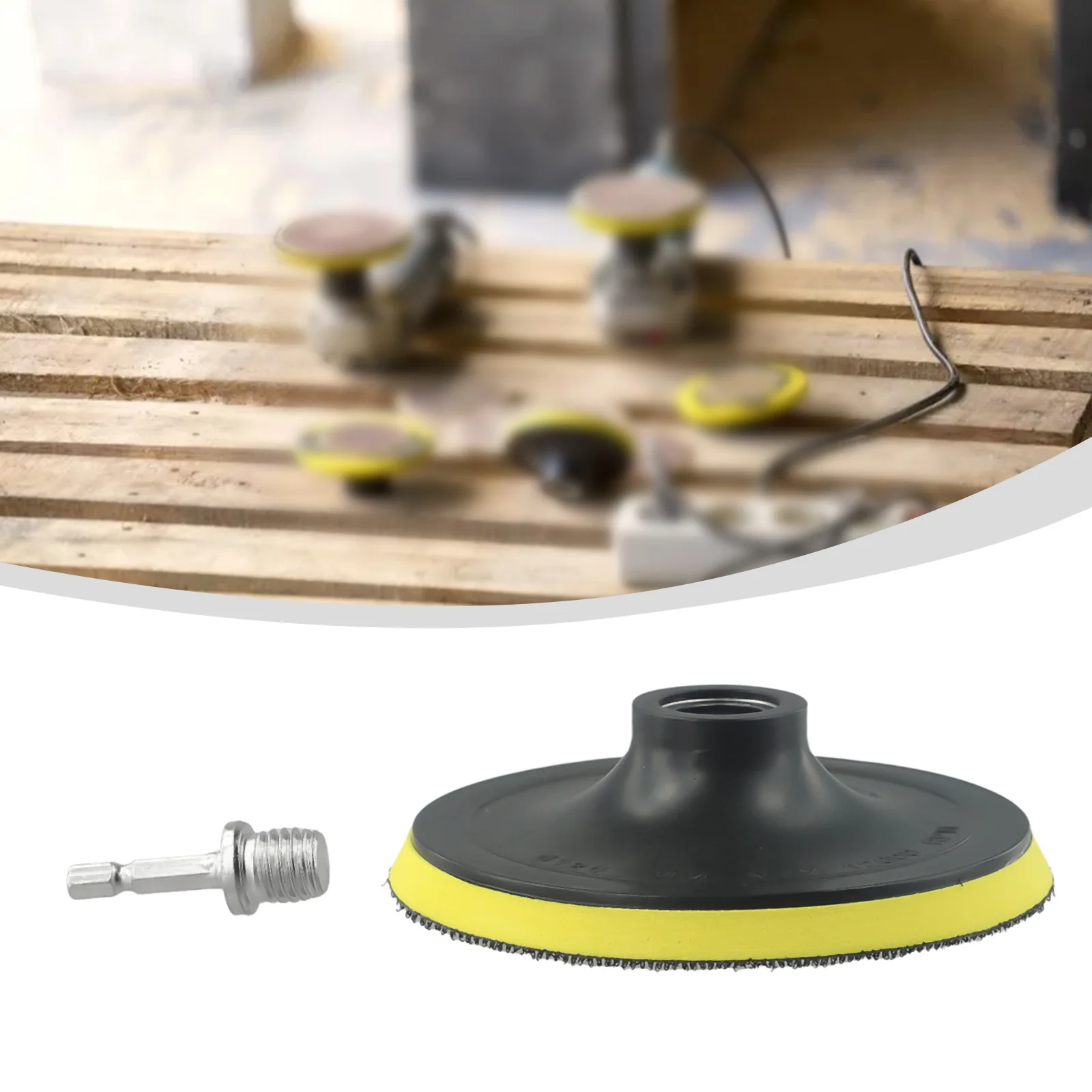 1pc 3-7 Inch Backing Pad Grinder Polishing Disc With Drill Adapter For Metal Derusting Glass Ceramic Marble Polishing