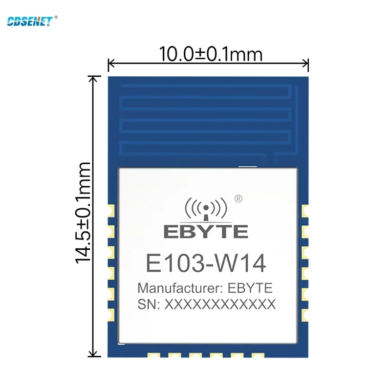 BLE5.2 2.4GHz WiFi Serial Port Module Dual Mode MQTT AT Command CDSENT E103-W14 Low Power Consumption HTTP/TCP/UDP PCB Antenna