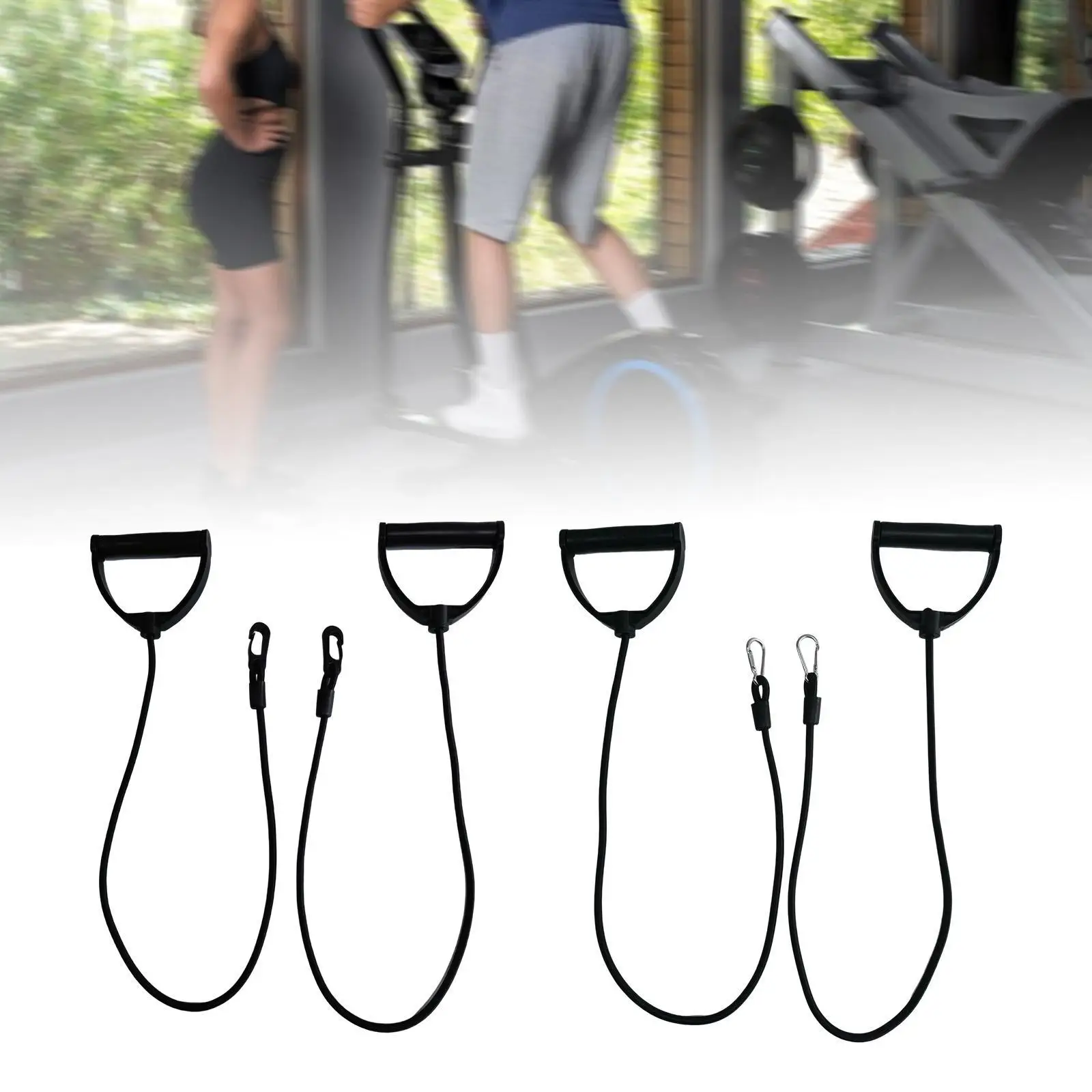 

Hand Grips Set of 2 Back Pull up Handles for Row Attachment Workout Barbell