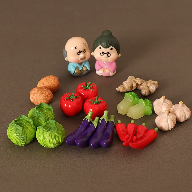 

8Pcs/set 1/12 Dollhouse Simulated Vegetables Miniature Kitchen Food Chili Tomato Eggplant For Dolls House Life Scene Accessories