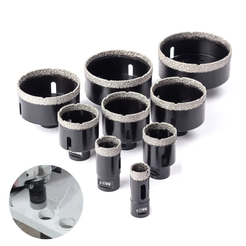 1Pcs 6-130mm M14 Thread Vacuum Dry Brazed Diamond Drilling Core Bit For Ceramic Tile Granite Marble Punch Hole Saw Drill Bits