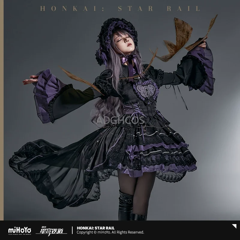 

Herta Honkai: Star Rail Presale Official Cosplay Outfit Gothic Style With Mysterious Hand Element Comic Con Carnival Party Wear