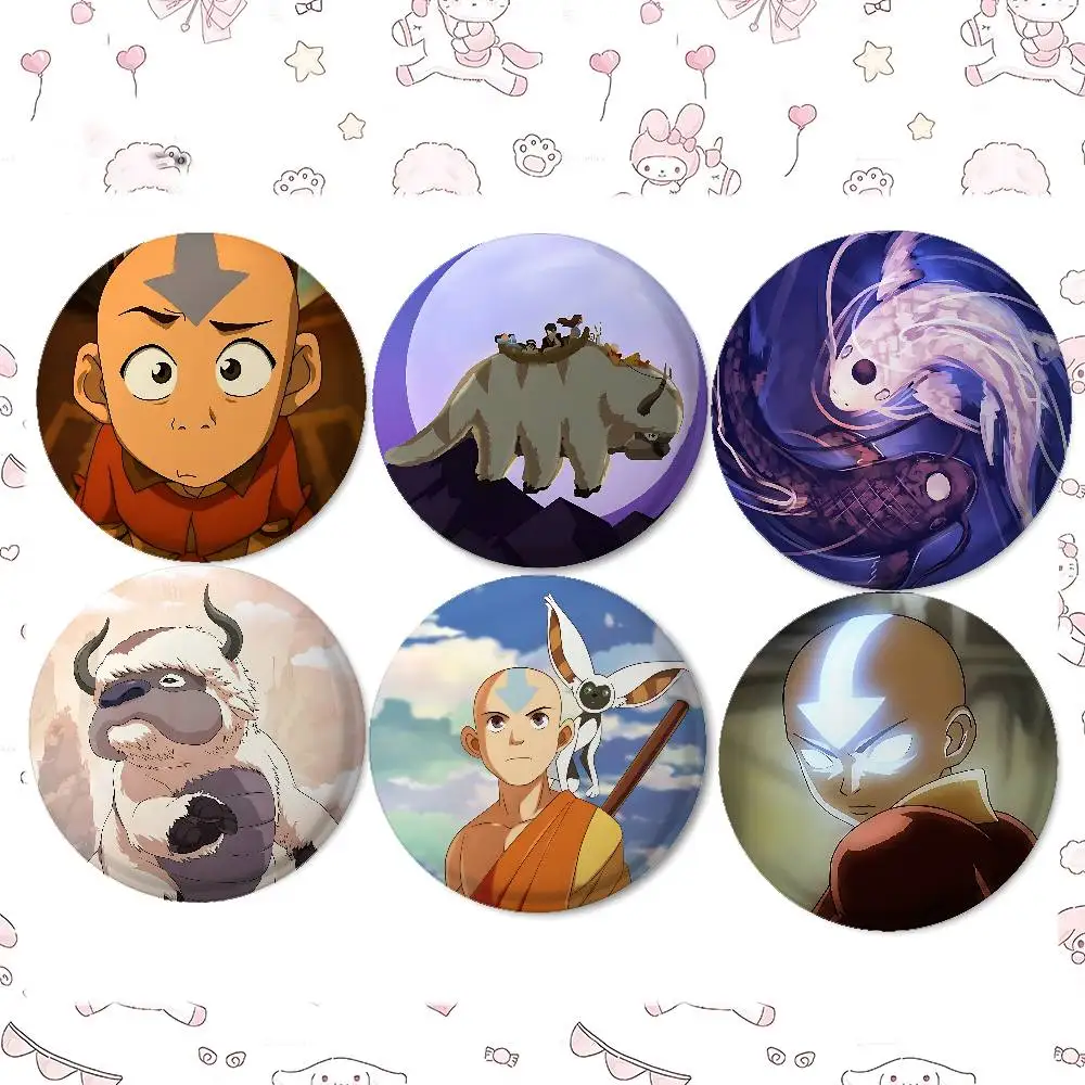 أنيمي الصورة الرمزية آخر شارات لينة زر شارة بدبابيس الاكريليك بروش مستدير على ظهره اكسسوارات الديكور #2