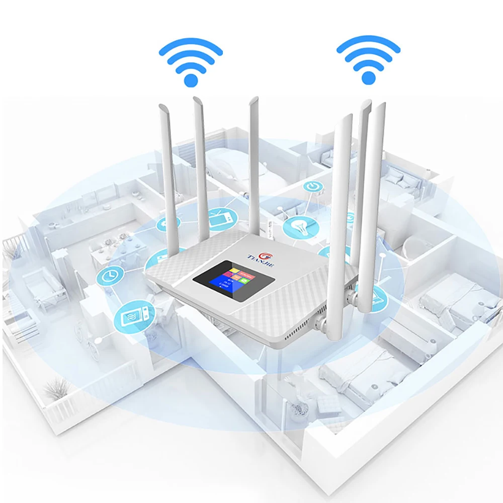 TIANJIE Новый Wi-Fi-маршрутизатор 4G LTE Cat 4, беспроводной домашний маршрутизатор, модем LTE, маршрутизатор, SIM-карта, 4G, сотовый маршрутизатор, двухдиапазонный Wi-Fi