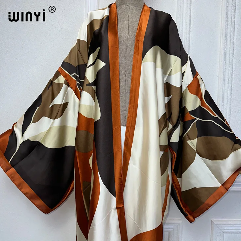 WINYI summer kimono african women dress beach wear maxi dress Bloggers recommend cardigans beach cover-ups abaya dubai luxury