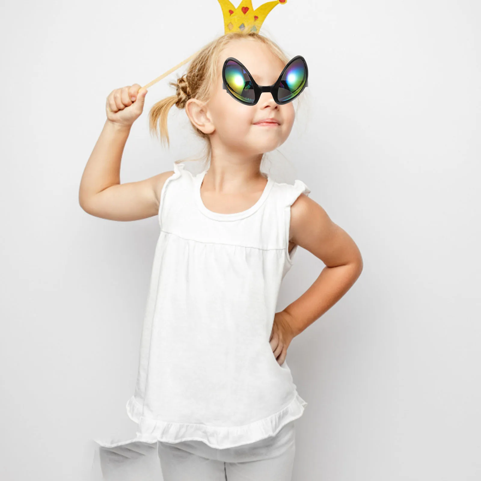 1 مجموعة 1 مجموعة زي الملحقات هوائي عقال مضحك النظارات الشمسية قفازات لمهرجان تأثيري ارتداء الدعائم المحمولة خفيفة الوزن #1