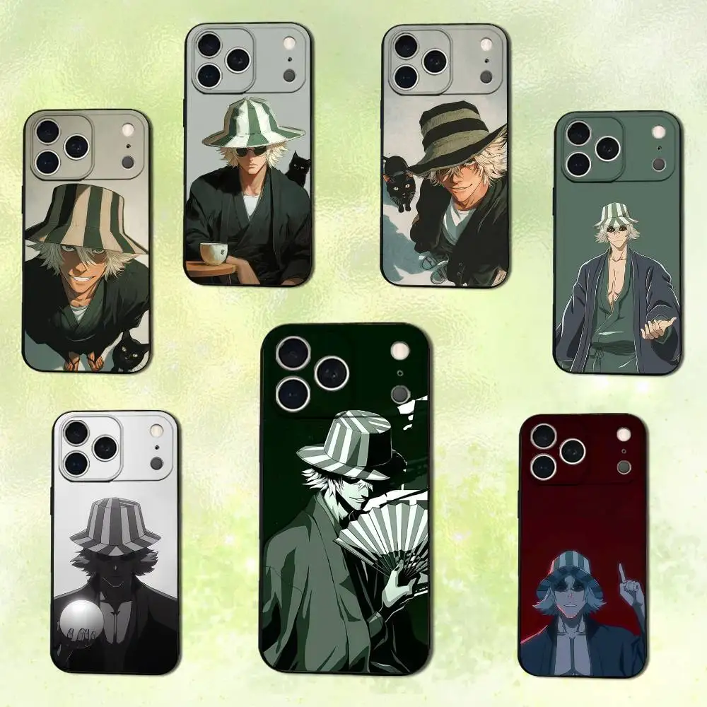 

Anime K-Kisuke U-Urahara Phone Case For iPhone 14,13,17,12,11,16,15,Plus,Pro Max,XS,X,XR,SE,Mini,Soft Silicone Black Cover