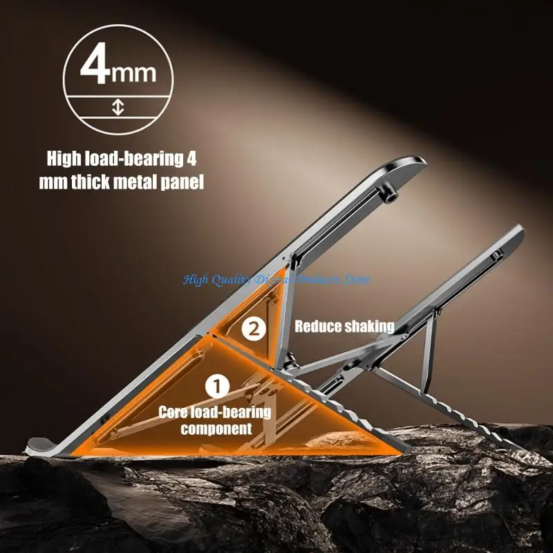 U2JE Multiple Laptop Stand With Alloys Construction And Silicone Grips For Secure