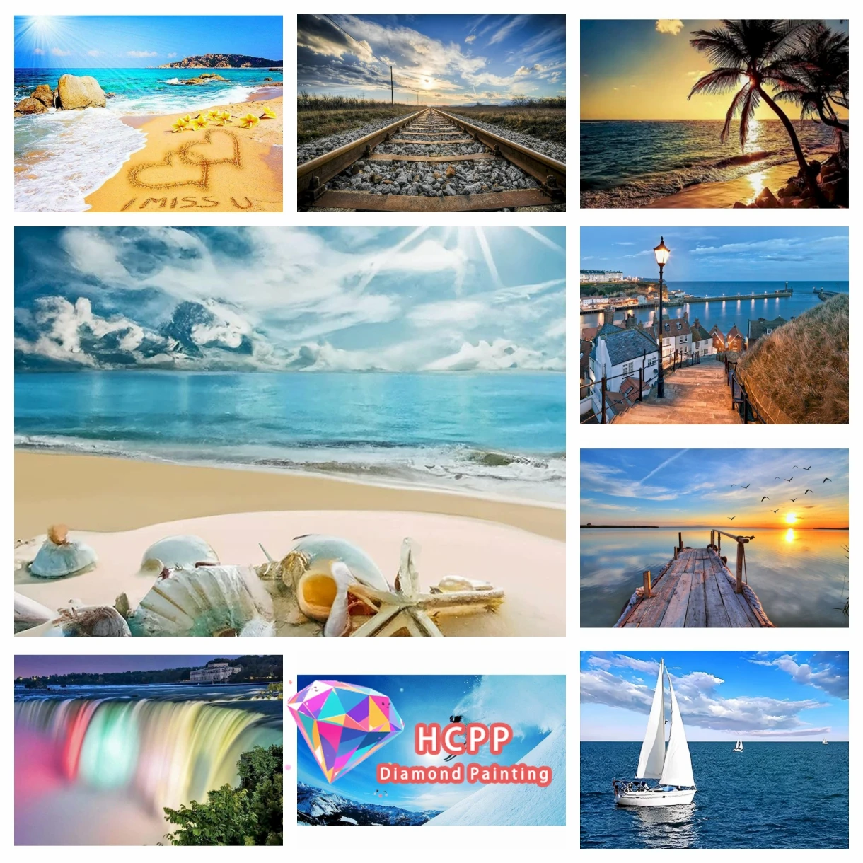 

Приморский морской солнечный пляж Набор алмазной живописи 5D DIY Алмазная вышивка крестиком Ручная работа Художественный подарок Ремесла Домашний декор Подарок