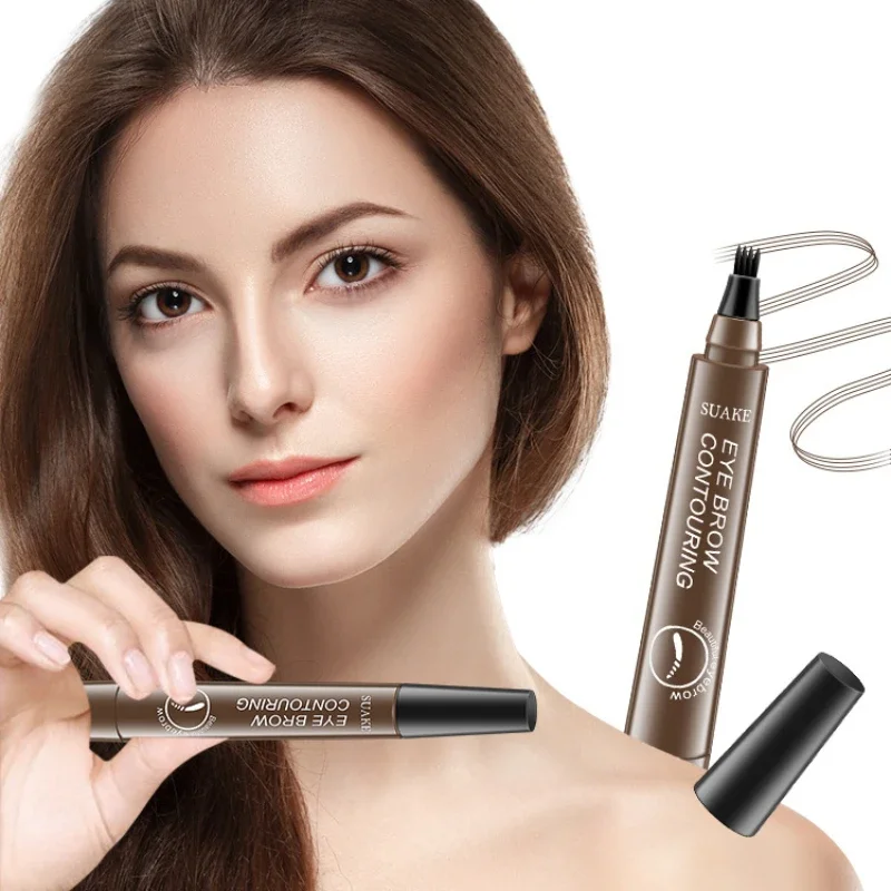 4 Point Eyebrow Pencil Maquillajes Para Mujer Waterproof Liquid Eyebrow Pen Makeup Long Lasting Cosmetic Microblade Brow Pencil