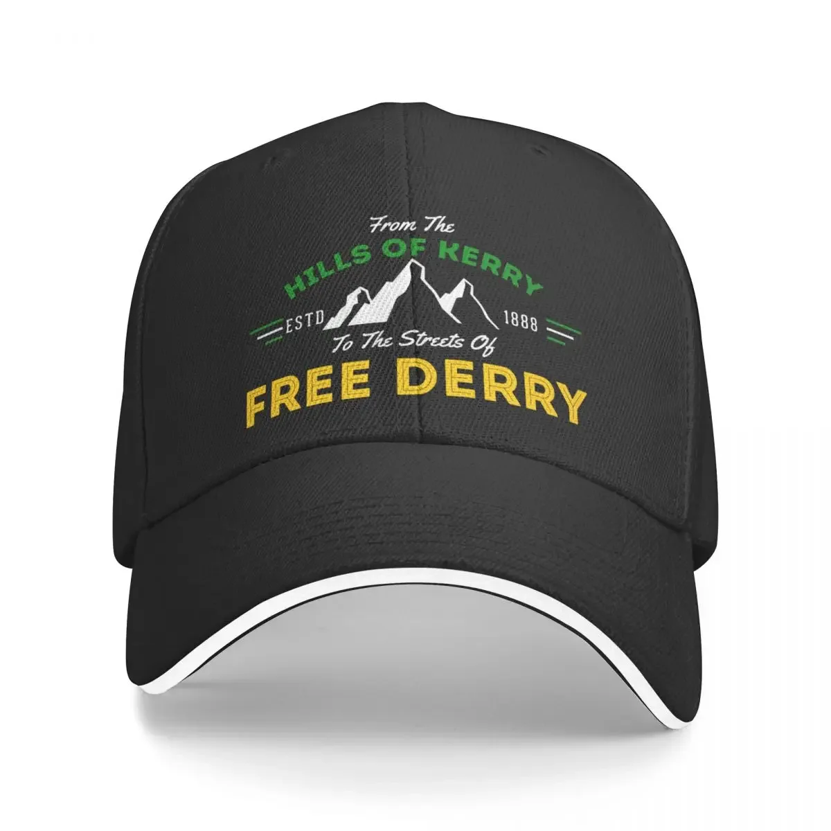 Hills Of Kerry, Streets Of Free Derry Cap Baseball Cap custom cap sun hat hat women's beach visor Men's