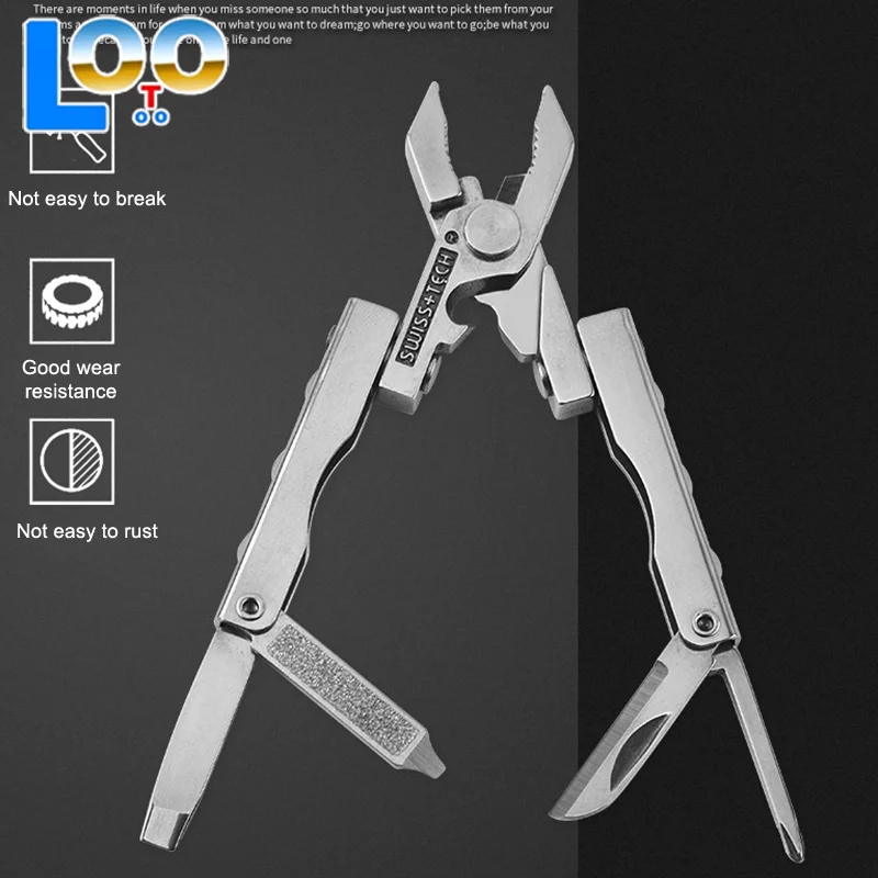

Outdoors Multifunctional Knife Pliers Tools Wild Portable Screwdriver Wire Cutters Bottle Opener Nail File Stainless Steel Tool