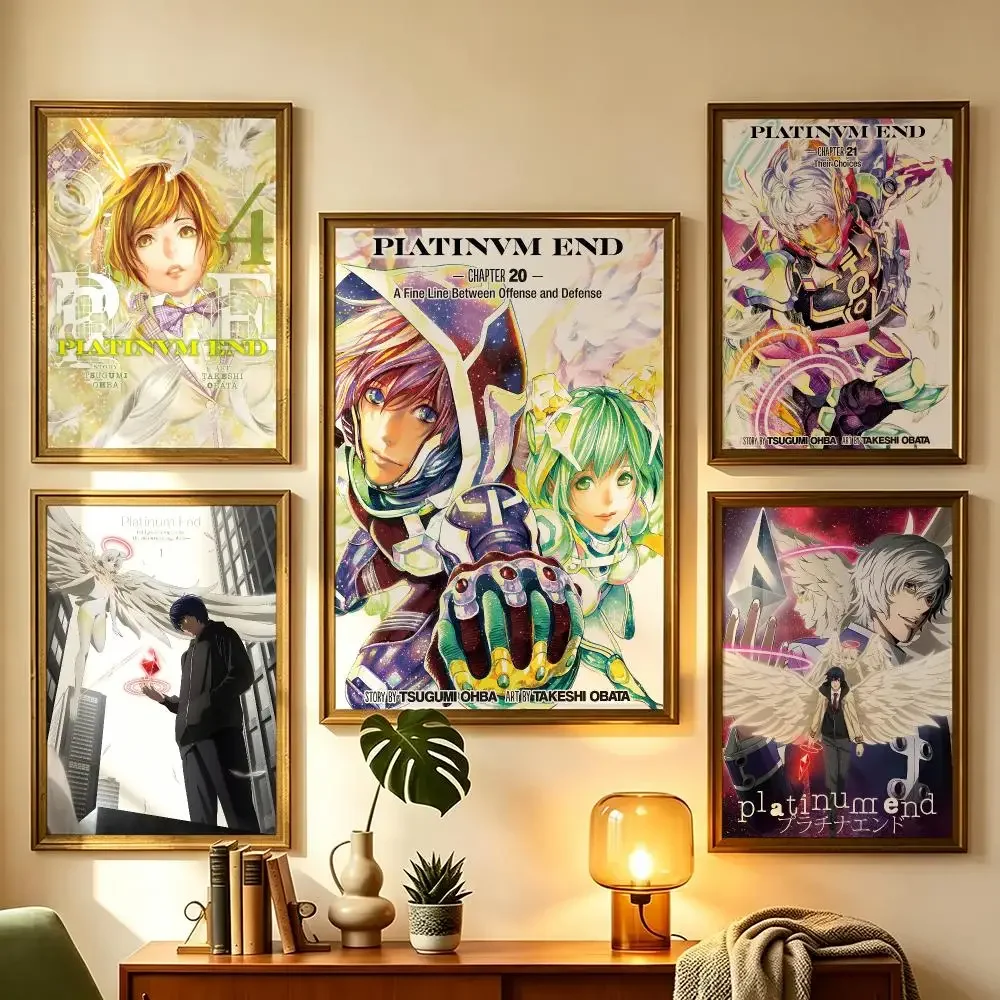 Platinum End Aesthetic Japanese Anime Self-Adhesive Poster Peel and Stick Waterproof Removable HD Print for Bedroom Living Room