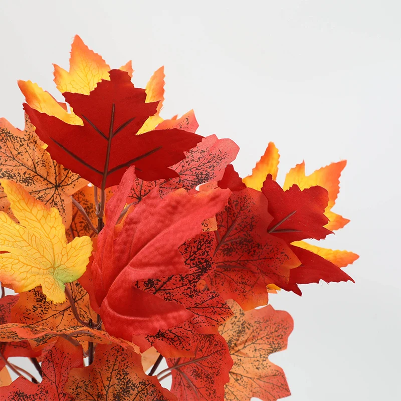 39cm künstliche Ahornblätter Zweig Herbst themen orientierte Pflanzen im Freien Seiden baum blatt für Hausgarten Halloween Ernte Festival Dekor – Detail 12
