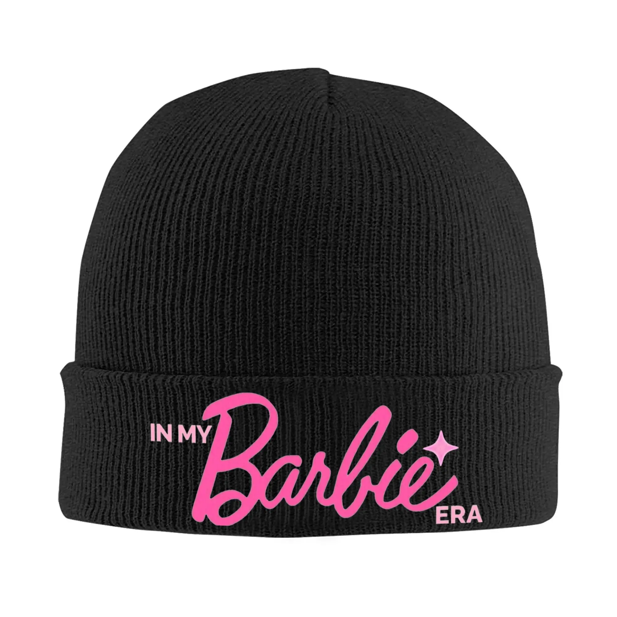 Unisex Rib Knit Cuffed Beanie barbie in my barbie era  Accessories Warm Knitted Caps  Bonnet Knit Hat