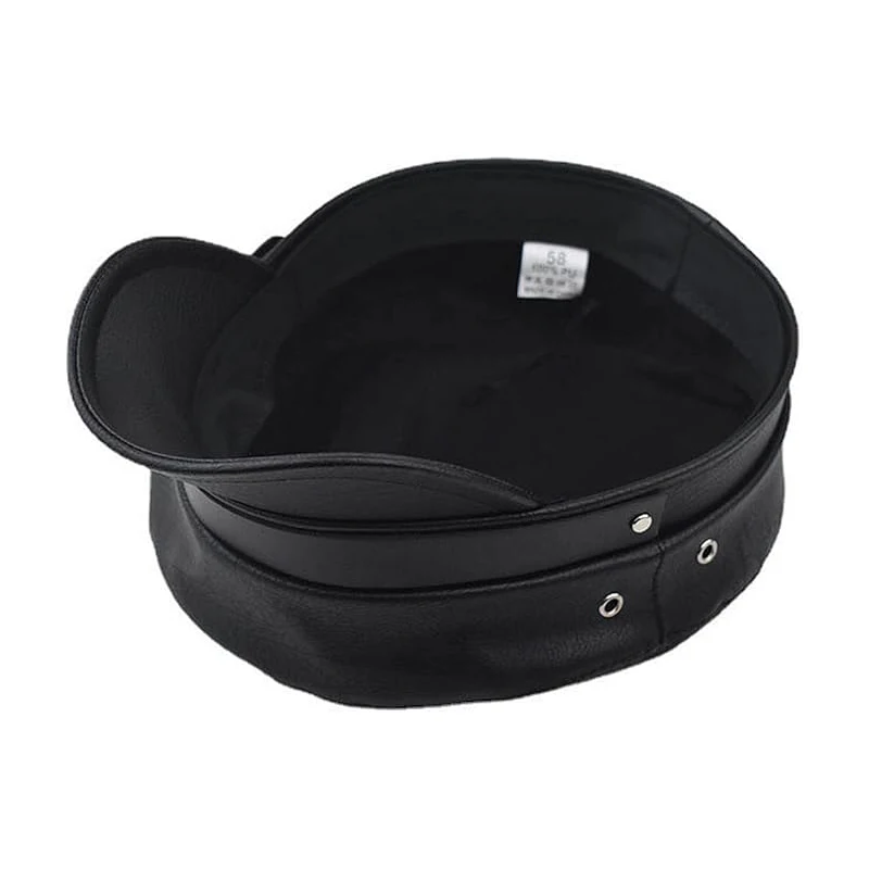 Vrouwen Mode Krantenjongenspet PU Leer Jacht Kapitein Sailor Vizier Hoed Krantenjongen Cabbie Baker Boy Piekte Baret Cap