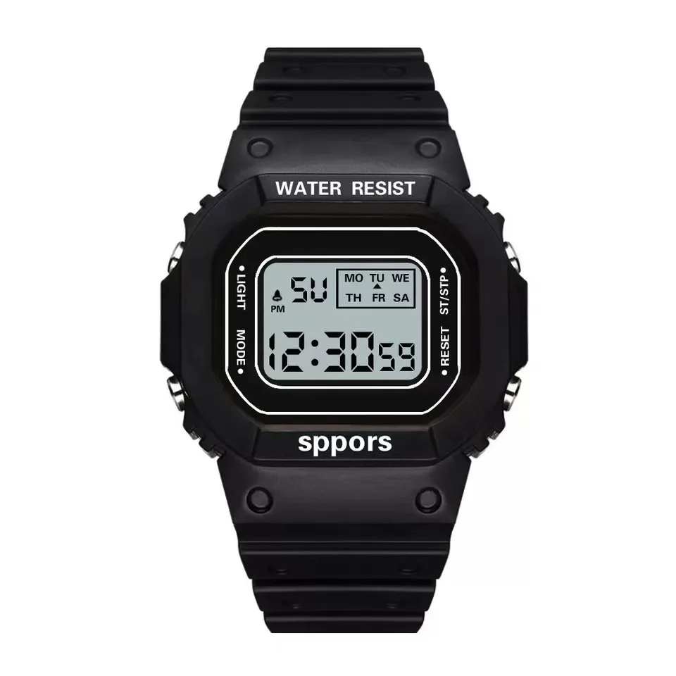 

Fashion Women Watches Black White Casual Transparent Digital Sport Watch Lover's Gift Clock Children Wristwatch Couple Clock