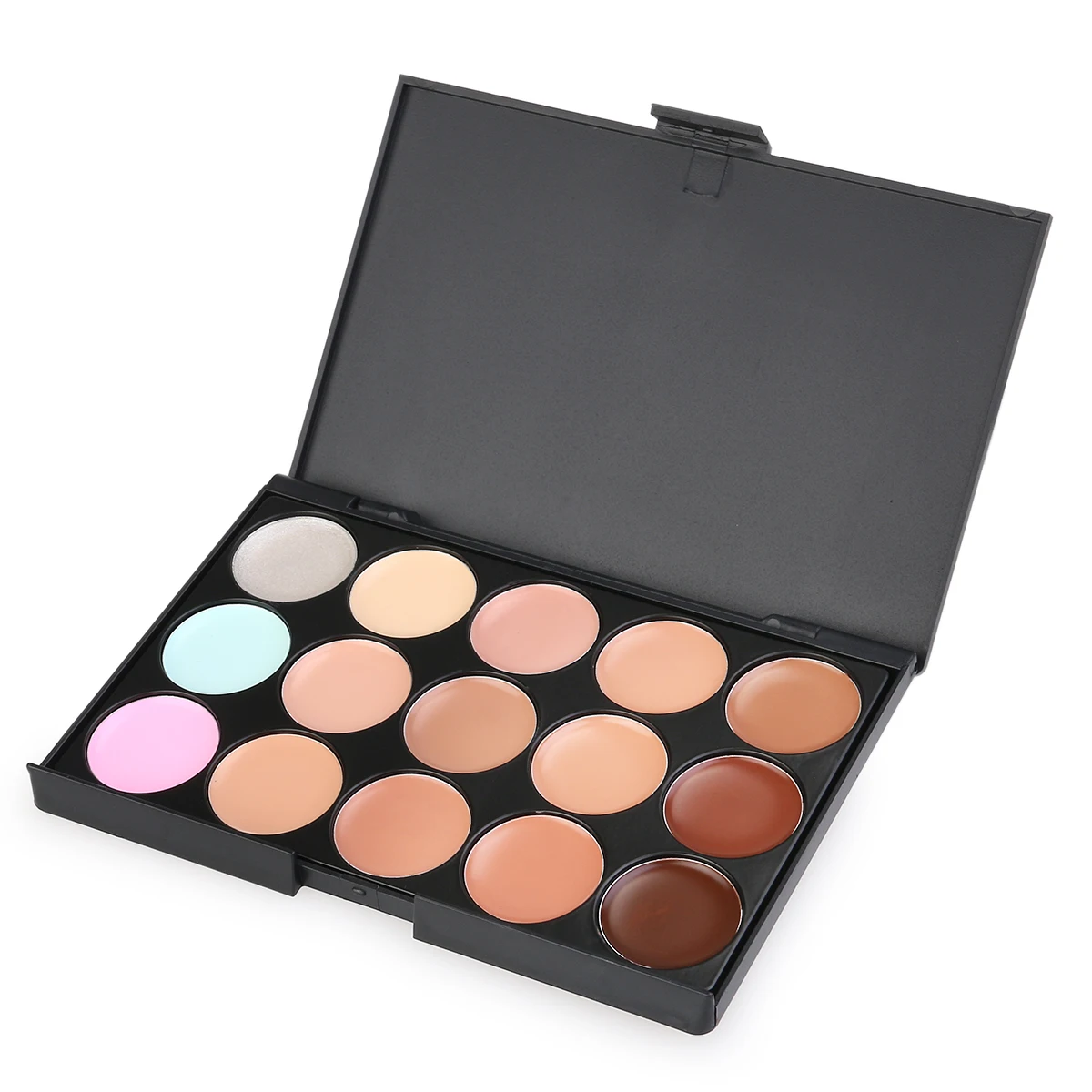 Concealer-Pinsel mit schrägem Kopf für Gesichtspuder, Rouge, glatte Anwendung, reisefreundliches Werkzeug, Make-up-Palette für alle Hauttypen