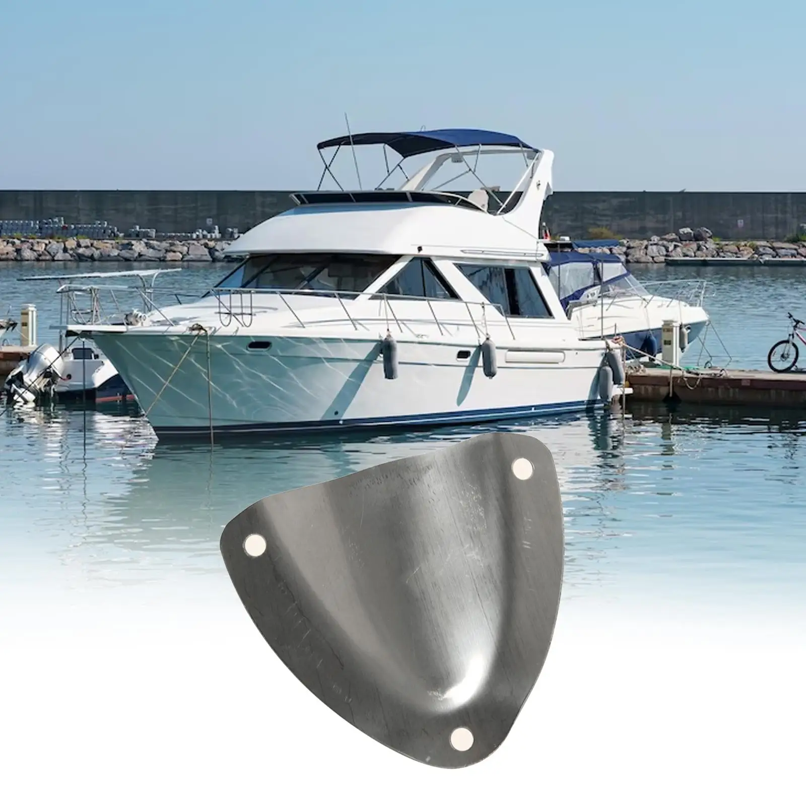 Stainless Steel Clam Shell Vent Cover Accessories Replaces Easy to Install Stainless Steel Cable Cover for Yacht RV Boat