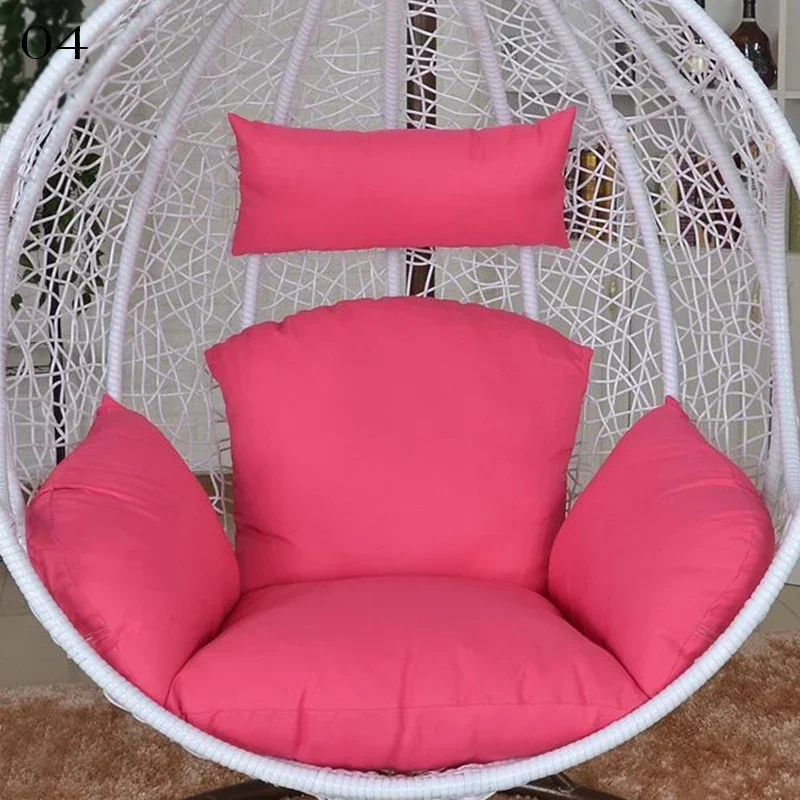 Solid Color/floral/stripe Hanging Swing Egg Chair Cushion Cover+ Outdoor Pillow Case Garden Lounger Cushion Cover with Cotton