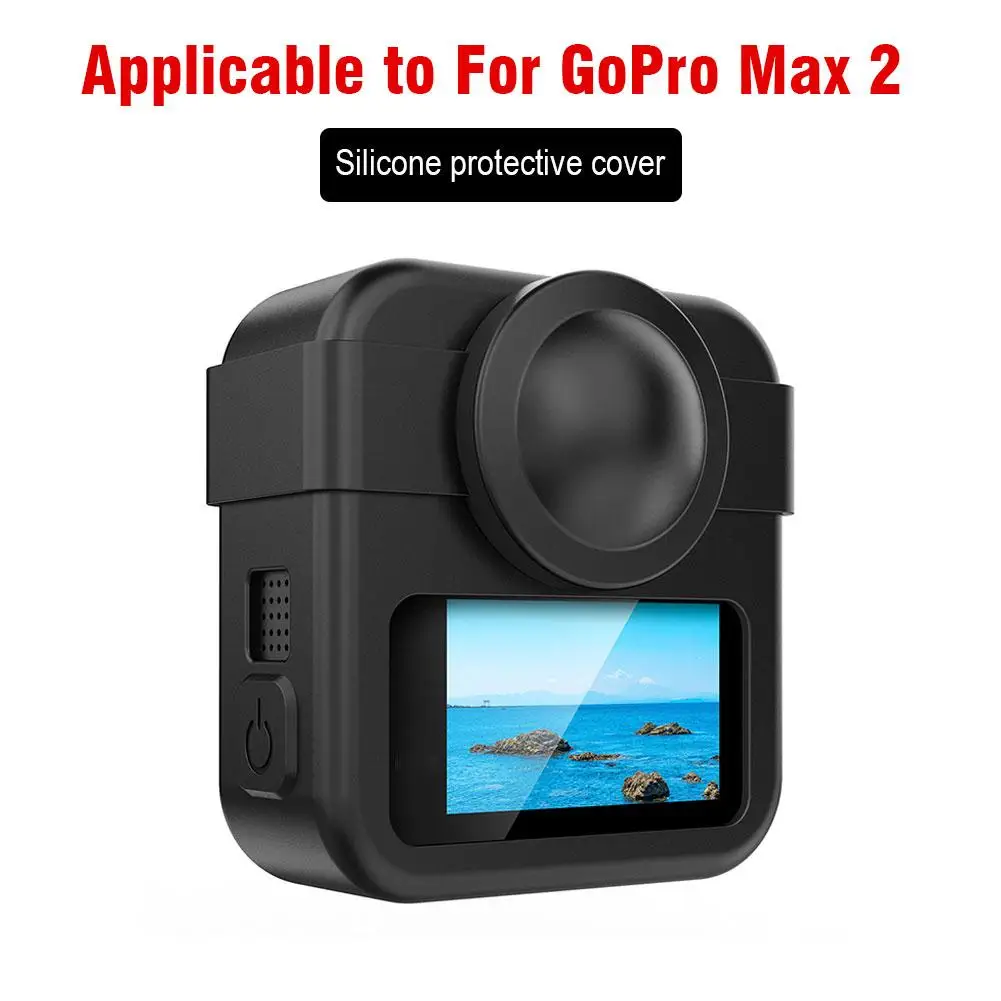 Silicone Case Kit for GoPro MAX 2 Waterproof 360 + Traditional Action Camera Accessories Protective Cover for GoPro MAX 2 J3E2