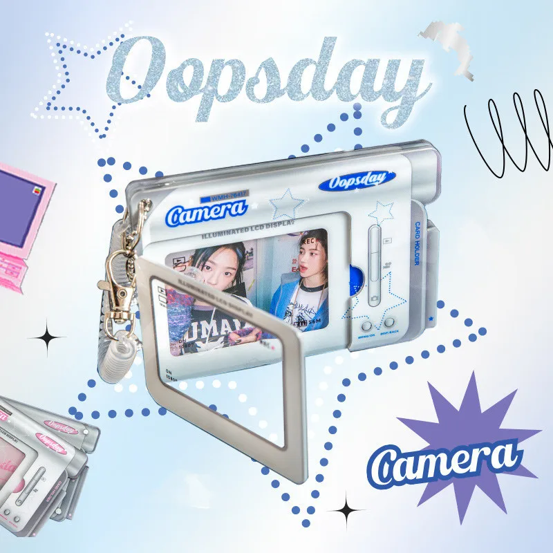 MINKYS-Soporte de acrílico tipo DV para sesión fotográfica, bolsa colgante para tarjetas, papelería escolar, Kawaii, 3 pulgadas