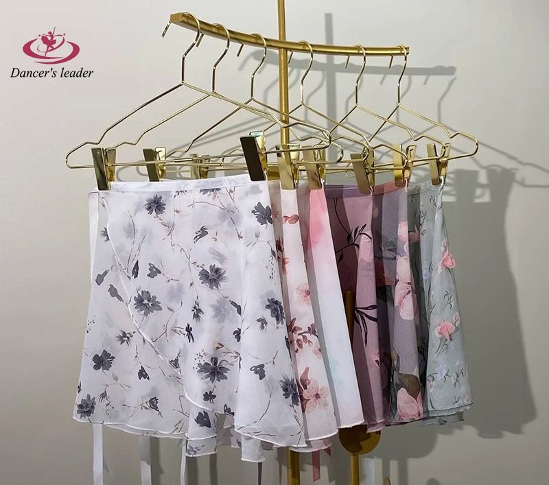 Jupe courte de Ballet avec motif imprimé qui ne se décolore pas, jupe de danse pour femmes, jupe d'entraînement de gymnastique, jupe lyrique pour adultes