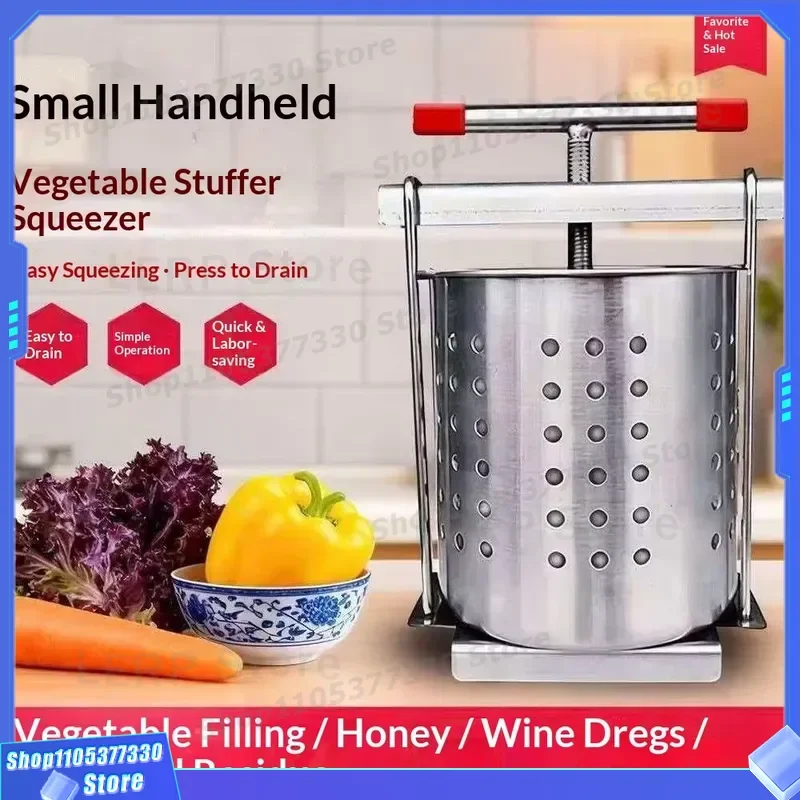 Stainless Steel Manual Cheese Press Vegetable Stuffing Extruder Household Juicer Kitchen Tool for DIY Sausage Making Device