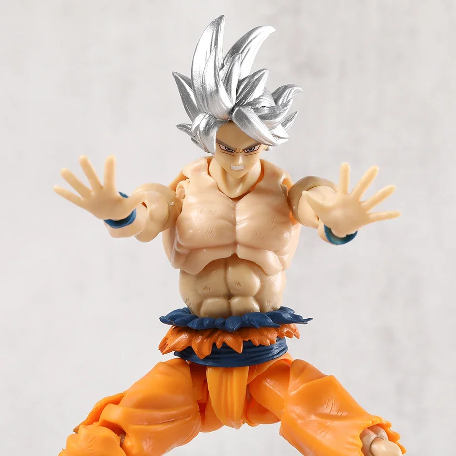 SHF Sliver Hair Son Goku Ultra Instinct PVC Action Figure Toy Anime Figurine Collectible Model Toy