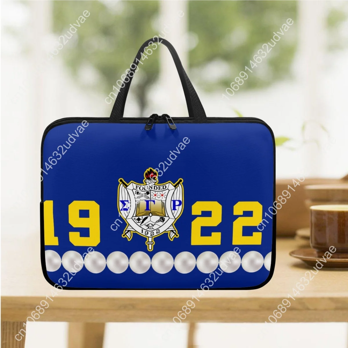 2025 حقيبة لوحية سيجما غاما رو 1922 لؤلؤة فاخرة تصميم حقائب الكمبيوتر المحمول حافظة جهاز كمبيوتر شخصي حقيبة يد ل 10 12 13 15 17 بوصة أنثى هدية #4