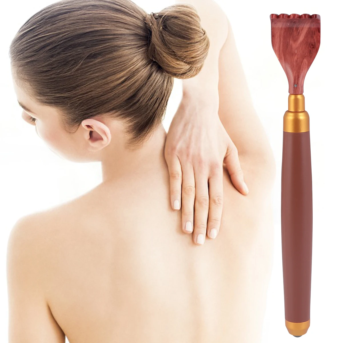 

Retractable Extendable Back Scratcher Massager Stick Portable ABS Aluminum Body for Elderly Adults Travel Size