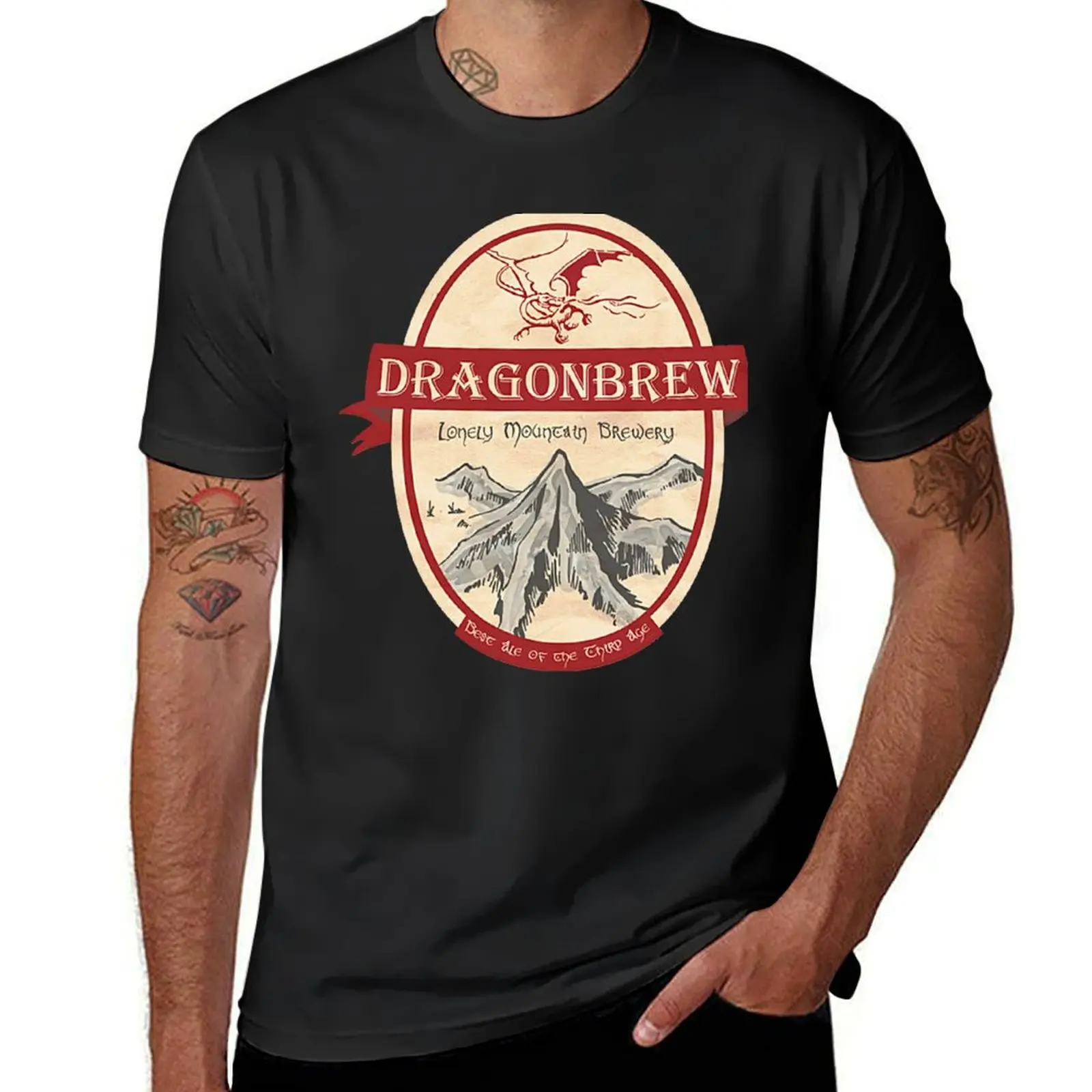 Erebor Dragonbrew T-Shirt sweat blanks plus size tops Aesthetic clothing tshirts for men