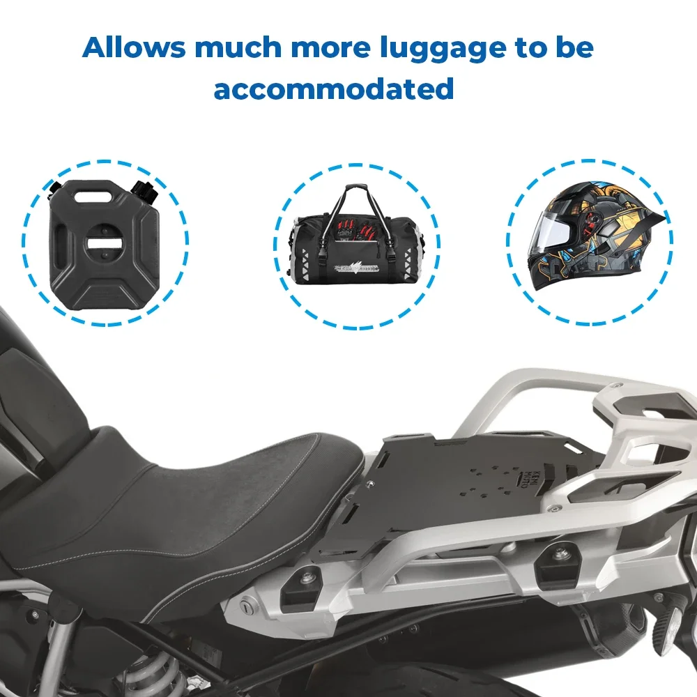 Rear Seat Area Covering Plate and Rack Pillion Luggage Rails For BMW R1200GS 1200 GS R1250 GS R 1200GS LC GSA ADV Adventure