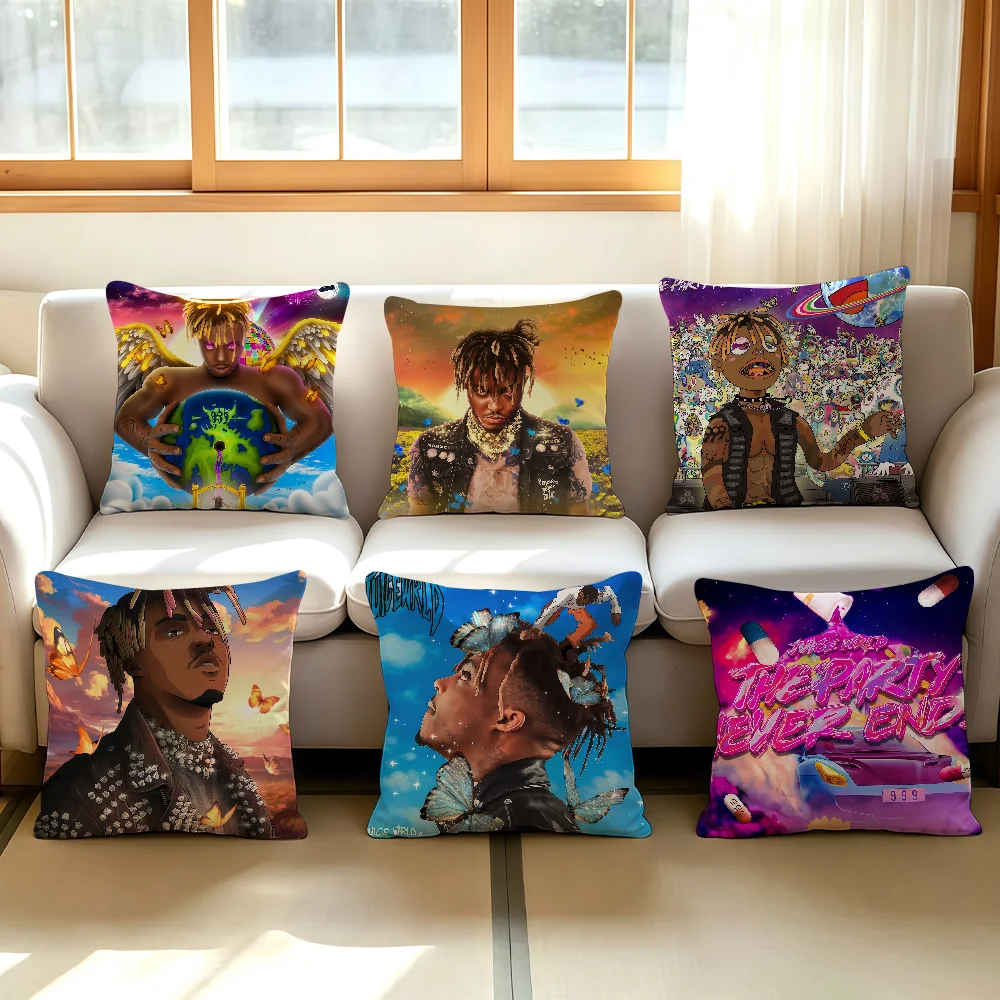 Singer J-Juice W-Wrld cushion cover Comfortable Decorative For Bedroom Living room Dormitory Picnic and Holiday Decoration