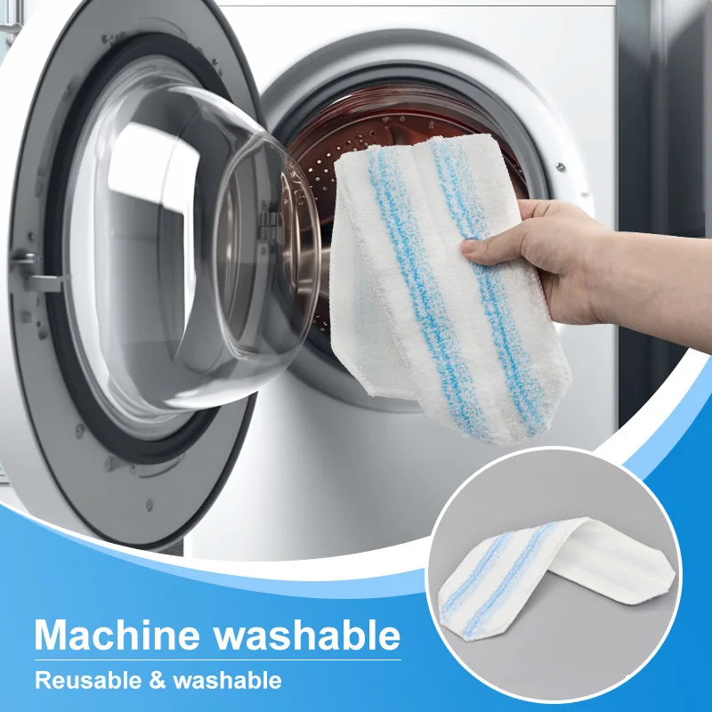 20pcs Microfiber Mop Pad For Vileda H2pro Replacement Rags Flat Mop System Washable Machine Reusable Spare Parts Cleaning Tools