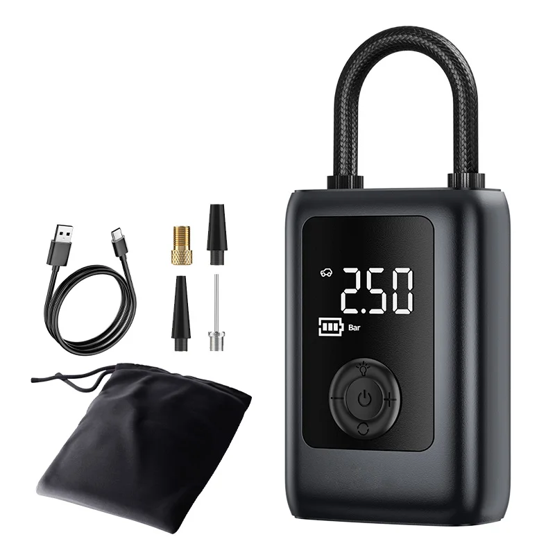 

150 PSI Portable ABS Electric Balloon and Tire Inflator Pump with Pressure Monitor