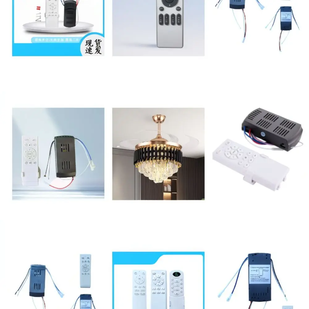 Wireless 433MHz Remote Controller For 24V Variable Frequency Ceiling Fan Light Stepless Dimming Color Adjustment