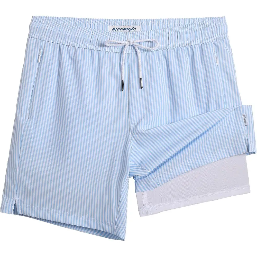 

2-in-1 Men's 7 Inch Swim Trunks & Board Shorts Combo