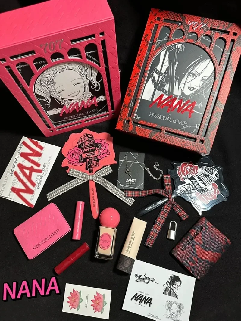 Coffret cadeau de maquillage Anime Nana Joint Name pour filles, ensemble de palette de rouge à lèvres, fond de teint, fard à barrage, cosmétique sexy longue durée, cadeaux chauds