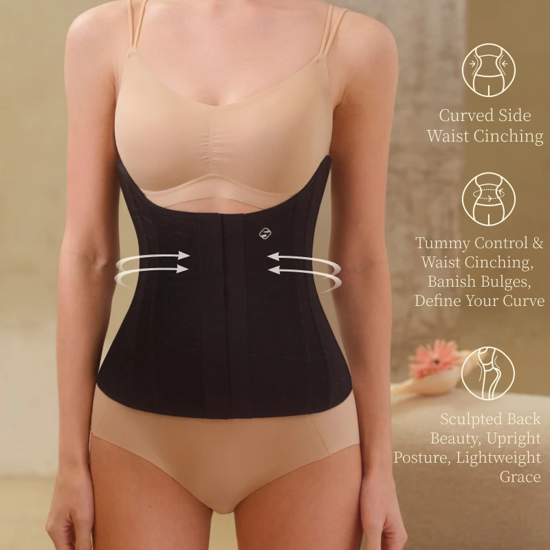 SUJIIN Waist Trainer Belt for Women Tummy Control Workout Sport Sweat Body Shaper Slimming Belt Postpartum Belly Band N181