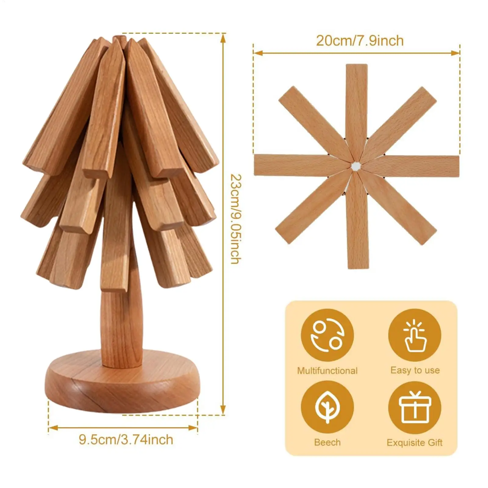 

Wooden Trivets For Hot Dishes Decorative Tree Shape Wooden Table Mat Holders Heat Insulated Pad Set Coasters For Pots